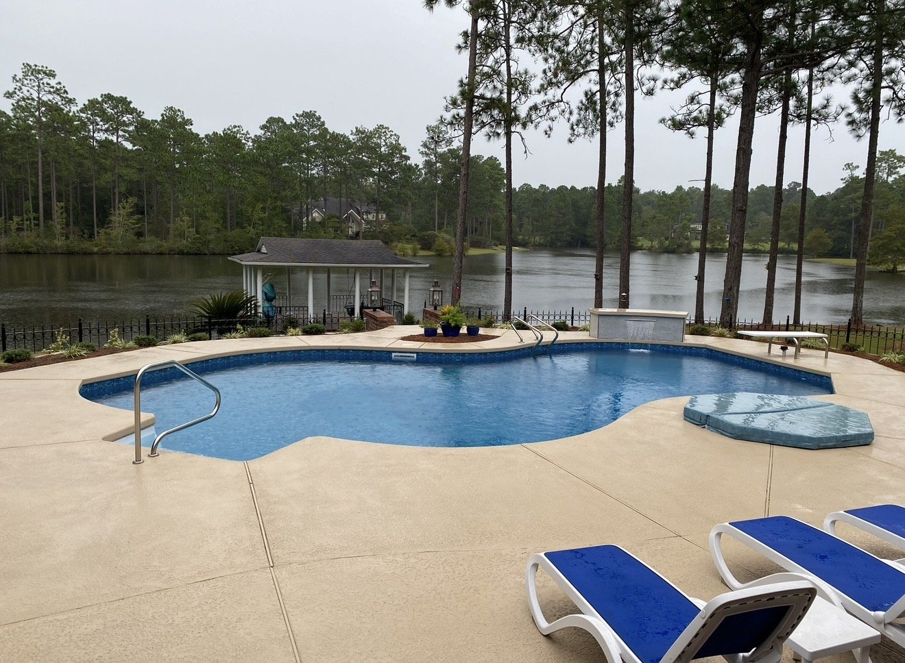 Lakefront pool